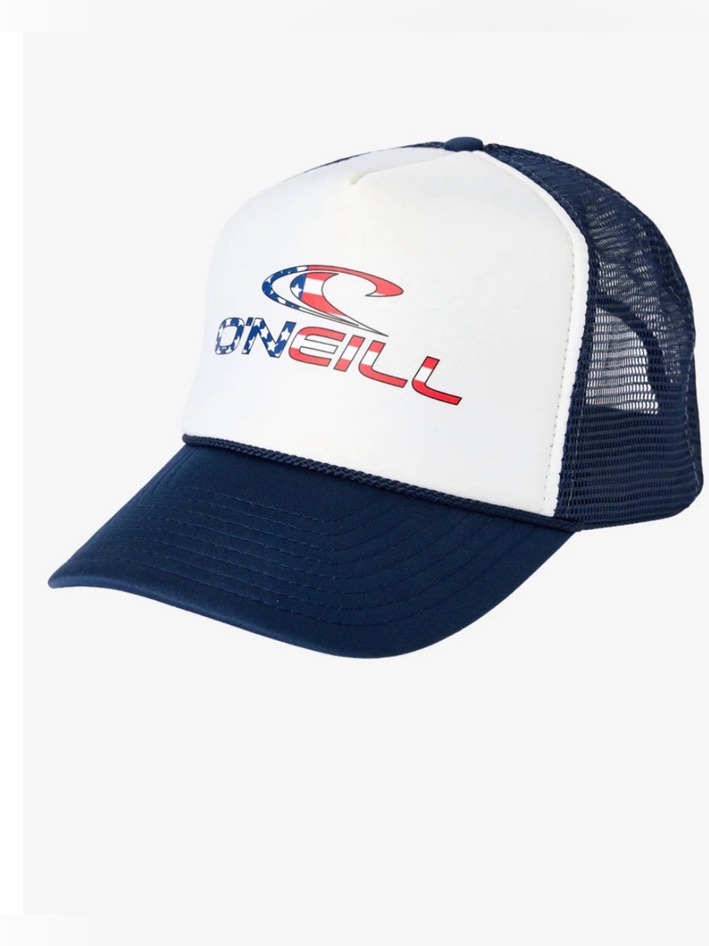 NEW 🧢NWT O'Neill Patriotic Trucker Hat - Navy & White 🇺🇸